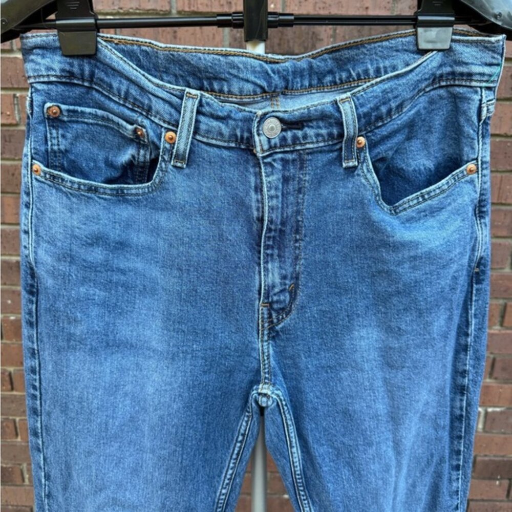 Levi Strauss 514 Levi's Denim Blue Jeans Straight Fit Mens Size 34 X 32 EUC - Picture 5 of 9